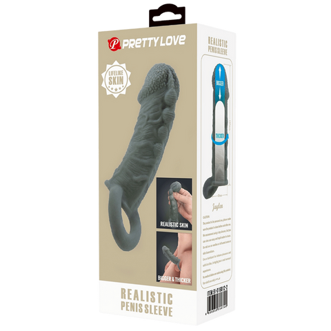 Pretty Love Realistic Stretchy Penis Sleeve by Baile - Penis Sleeves and Extenders