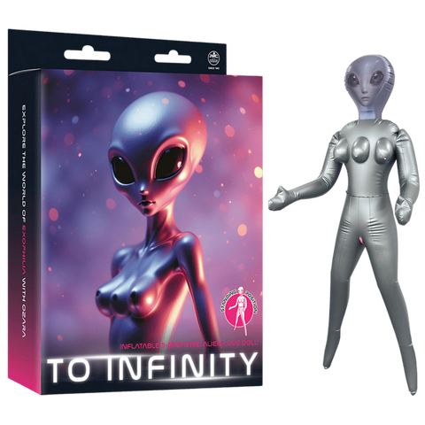 To Infinity Inflatable Alien Love Doll Silver - Love Dolls