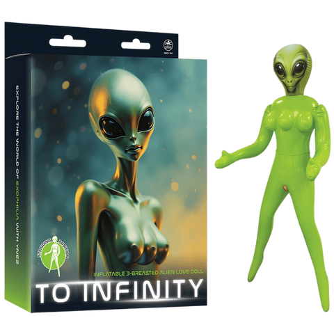To Infinity Inflatable Alien Love Doll Green - Love Dolls