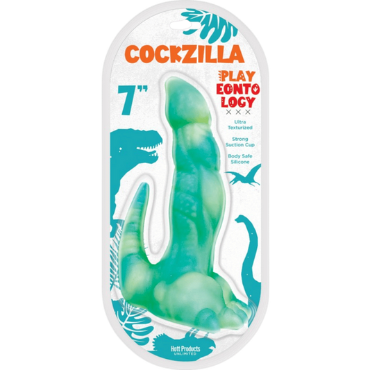 Hott Products Cockzilla Dinosaur shaped Dildo Blue