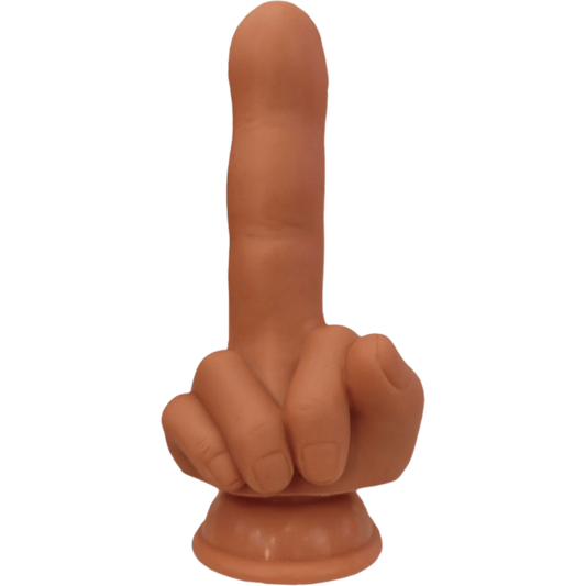 Flip Off Finger Shaped Suction Cup Dildo by Hott Products - Realistic Dildos