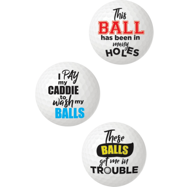 Hott Products Balls Deep Novelty Golf Balls - Party Gifts and Novelties