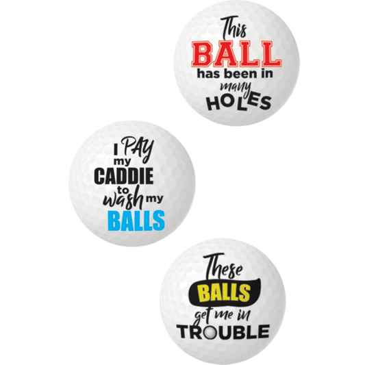 Balls Deep Novelty Golf Balls by Hott Products - Party Gifts and Novelties