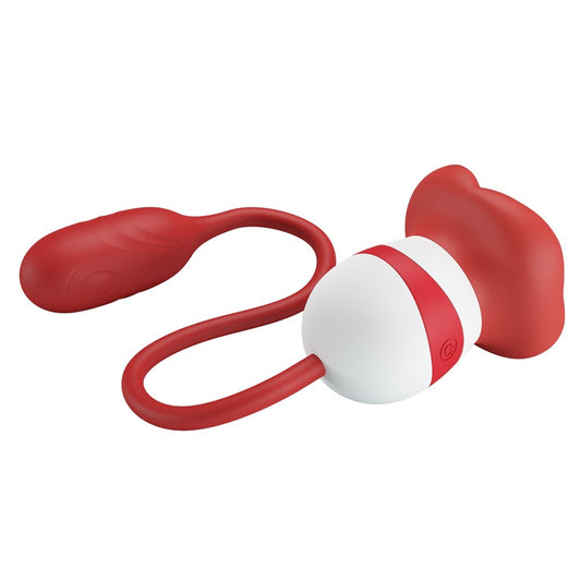 Pretty Love Aliyah Vibrating Clitoral Massager Red/White