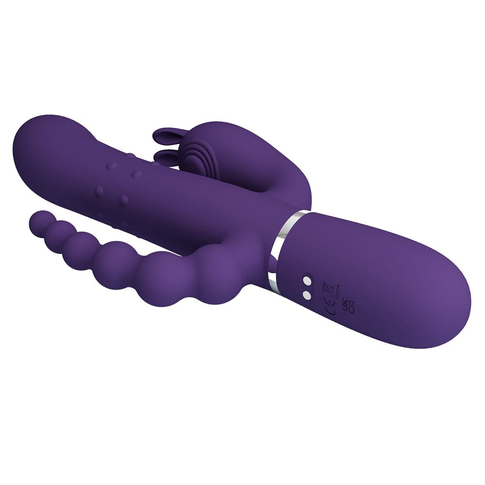 Pretty Love Cammy 4 in 1 - 7 Functions Triple Rabbit Vibrator - Rabbit Vibrators