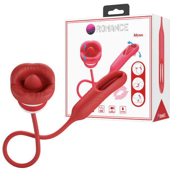 Pretty Love Alyss Hot Lips Clitoral Vibrator Red/White - Clit Ticklers and Pulsators