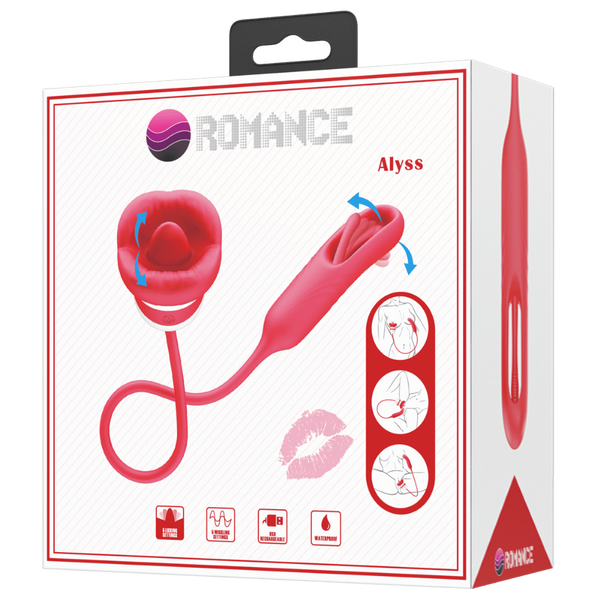Pretty Love Alyss Hot Lips Clitoral Vibrator Red/White - Clit Ticklers and Pulsators