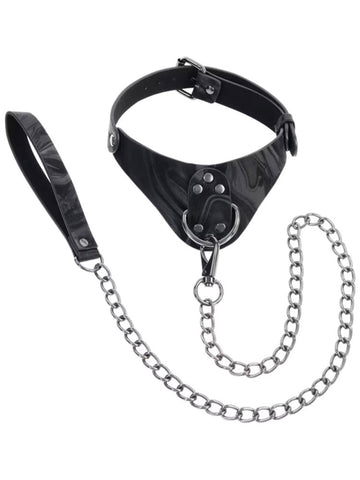 Velvet Noir Collar and Leash by Sportsheets - Collars and Leads