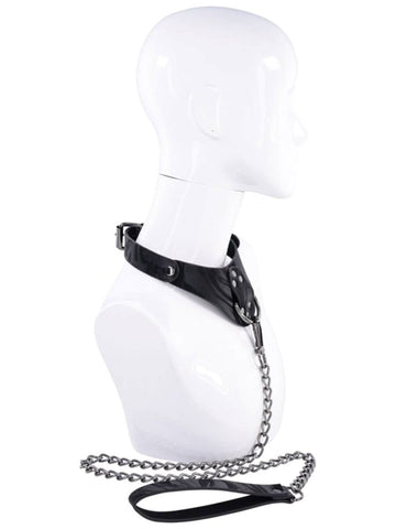 Velvet Noir Collar and Leash by Sportsheets - Collars and Leads