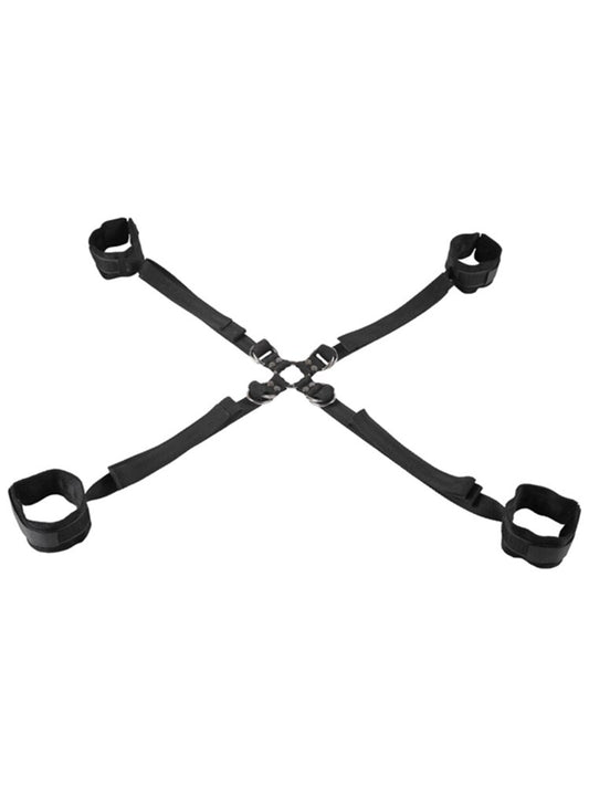 Sportsheets Velvet Noir Adjustable Hog Tie and Cuff Set