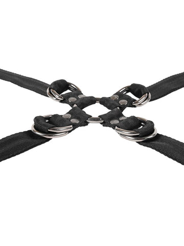 Velvet Noir Adjustable Hog Tie and Cuff Restraints Set - Cuffs And Restraints