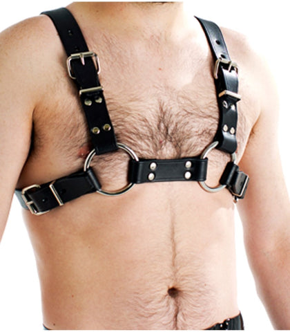 Double Shoulder Male Bulldog Brace by Love In Leather - Cuffs And Restraints