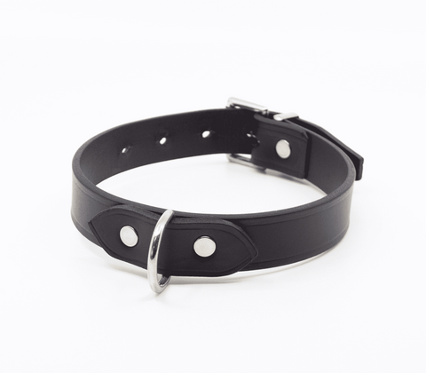 Unlined Italian Leather BDSM Collar by Love In Leather - Collars and Leads