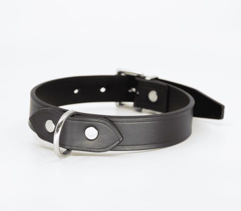 Unlined Italian Leather BDSM Collar by Love In Leather - Collars and Leads