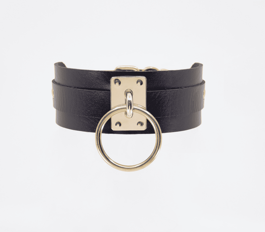 Love In Leather O-Ring Faux Leather BDSM Collar