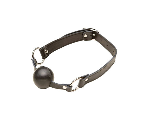 BDSM Play Gag With Solid Ball by Love In Leather - Bondage Gags and Bits