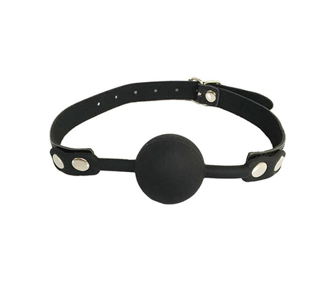 Fetish Play Gag With Silicone Ball by Love In Leather - Bondage Gags and Bits