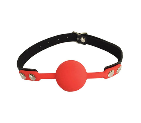 Fetish Play Gag With Silicone Ball by Love In Leather - Bondage Gags and Bits