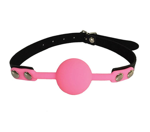 Fetish Play Gag With Silicone Ball by Love In Leather - Bondage Gags and Bits