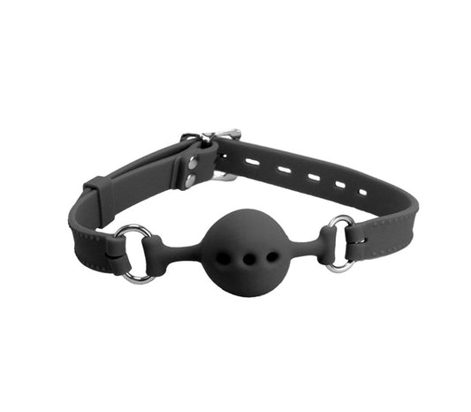 Love In Leather Silicone Gag with Petite Breathable Ball