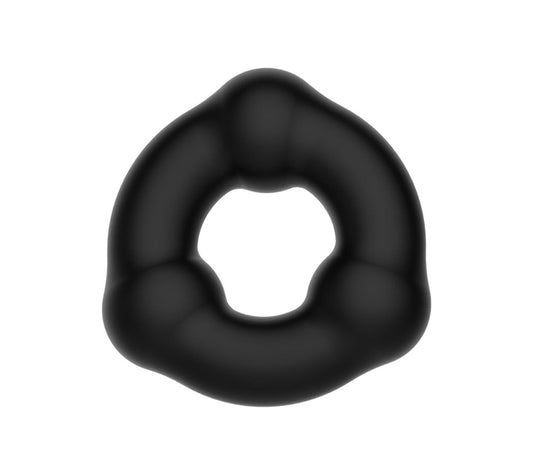 Love In Leather Beades Silicone Stretchy Penis Ring