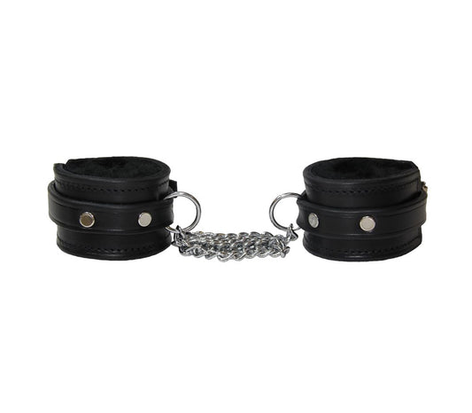 Love In Leather Sheepskin Lined Leather Wrist Cuffs