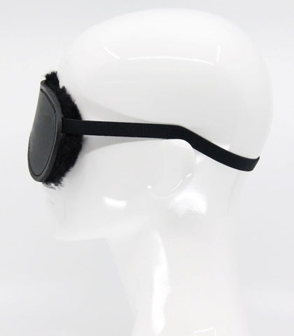 Sheepskin Lined Bondage Blindfold by Love In Leather - Masks And Blindfolds
