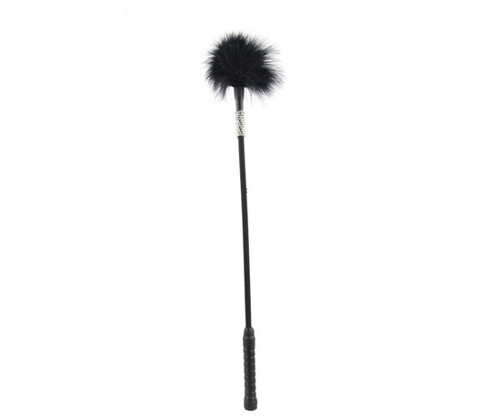Love In Leather Black Diamante Feather Tickler