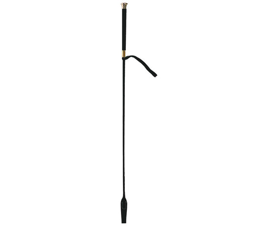 Love In Leather Riding Crop with Coloured Metal Ferrule