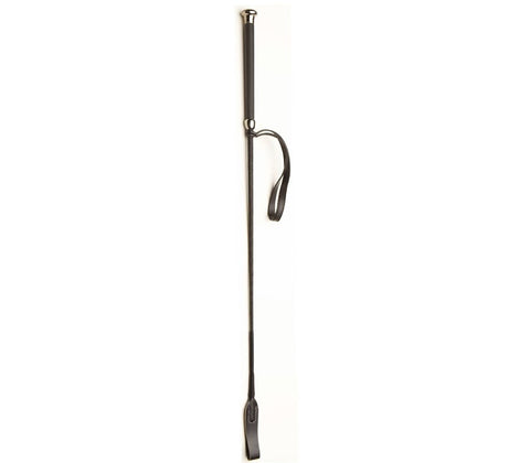 Riding Crop With Coloured Metal Ferrule by Love In Leather - Whips And Crops
