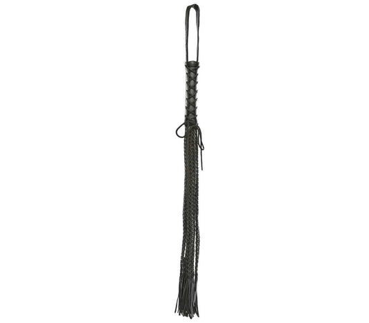Love In Leather Long Flogger With Corseted Handle