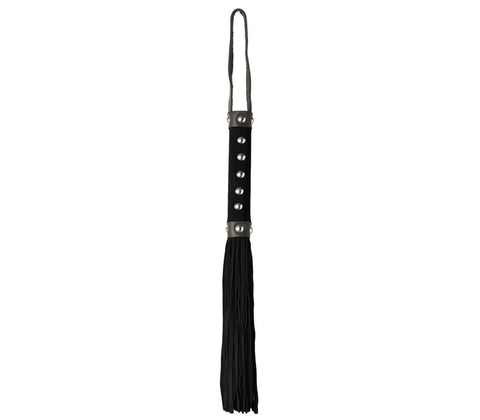 Studded Suede BDSM Play Flogger by Love In Leather - Whips And Crops