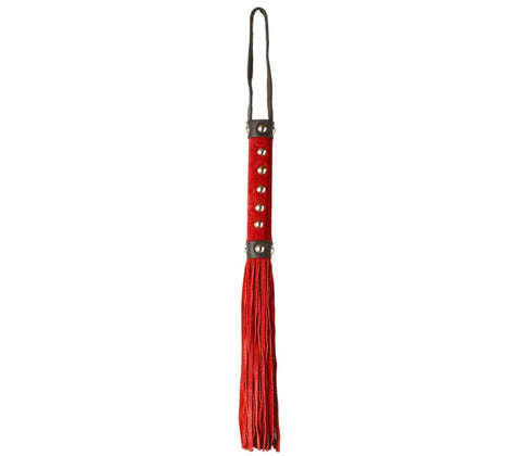 Studded Suede BDSM Play Flogger by Love In Leather - Whips And Crops