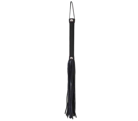 Satin Handle Flogger With Leather Tails by Love In Leather - Whips And Crops