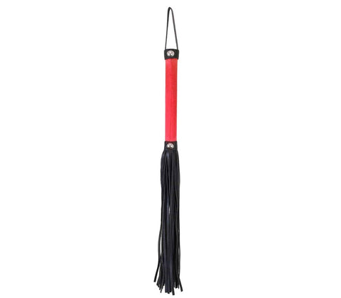 Satin Handle Flogger With Leather Tails by Love In Leather - Whips And Crops
