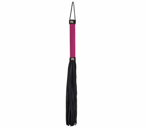 Soft Velveteen Handle BDSM Flogger by Love In Leather - Whips And Crops