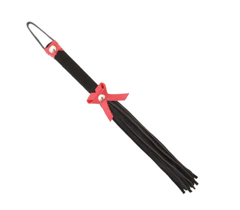 Suede BDSM Willy Whip With Bow Detail by Love In Leather - Whips And Crops