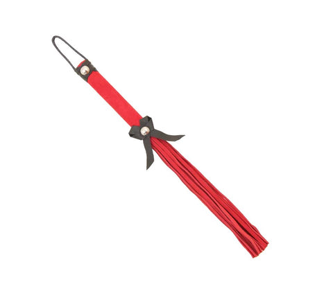 Suede BDSM Willy Whip With Bow Detail by Love In Leather - Whips And Crops