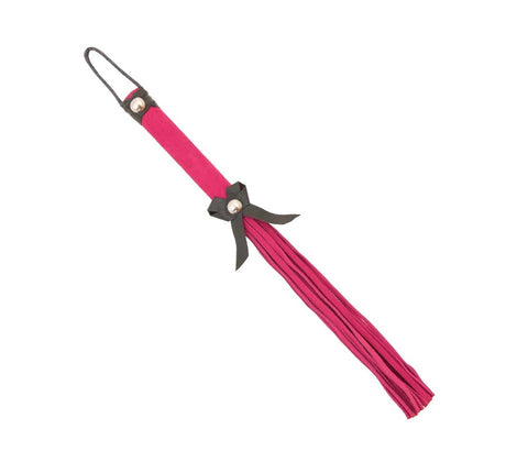Suede BDSM Willy Whip With Bow Detail by Love In Leather - Whips And Crops