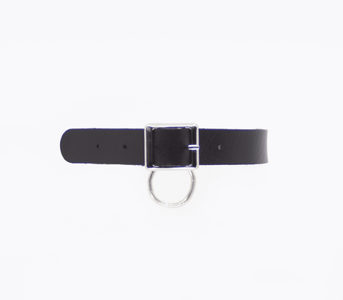 Centre Ring Faux Leather Choker by Love In Leather - Collars and Leads