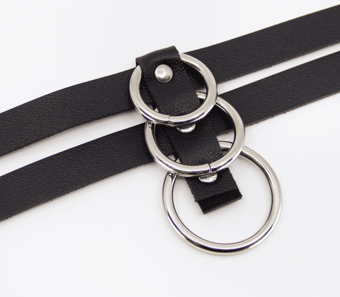Double Strap Faux Leather Choker by Love In Leather - Collars and Leads