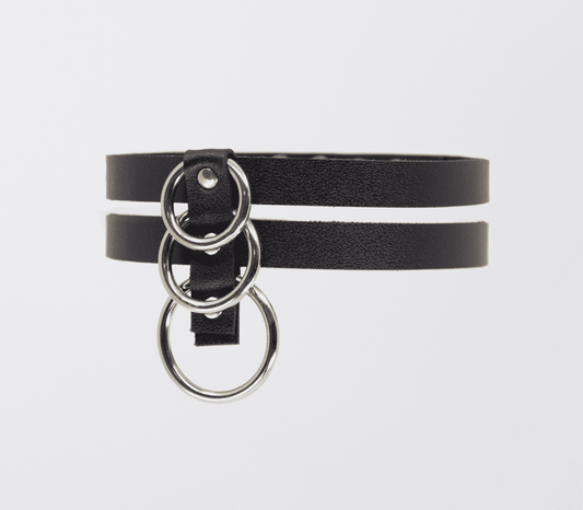 Love In Leather Double Strap Faux Leather Choker