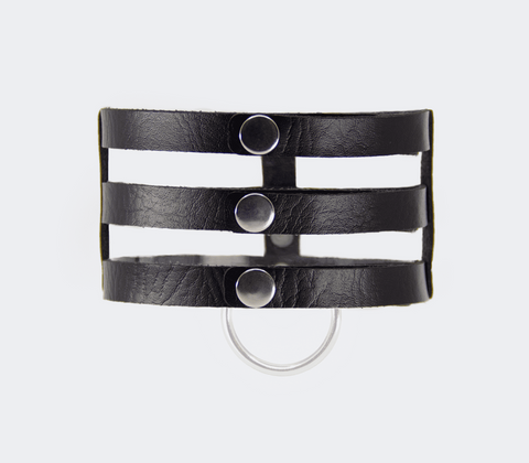 Triple Strap Faux Leather Choker by Love In Leather - Collars and Leads