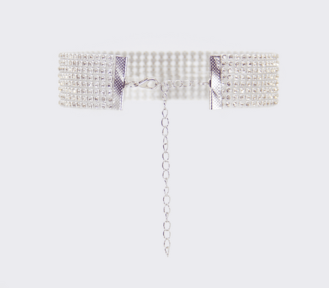 BDSM Play Diamante Choker by Love In Leather - Collars and Leads