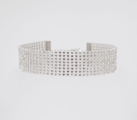 BDSM Play Diamante Choker by Love In Leather - Collars and Leads