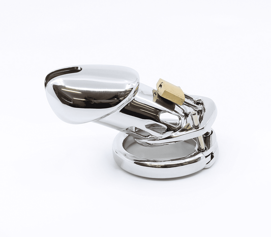 Love In Leather Moulded Shaft Male Chastity Cage