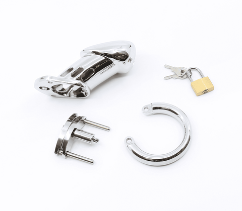 Moulded Shaft Male Chastity Cage by Love In Leather - Male Chastity