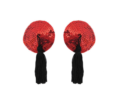 Round Sequin Nipple Tassels by Love In Leather - Breast and Nipple Toys