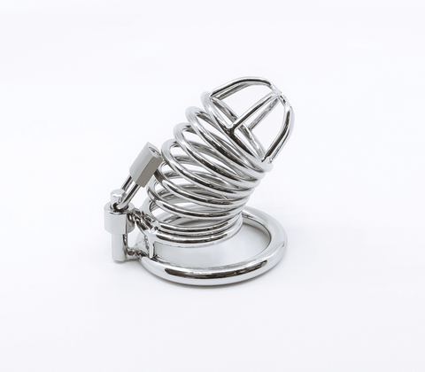 Chrome Male Chastity Cock Cage by Love In Leather - Male Chastity