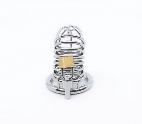 Chrome Male Chastity Cock Cage by Love In Leather - Male Chastity